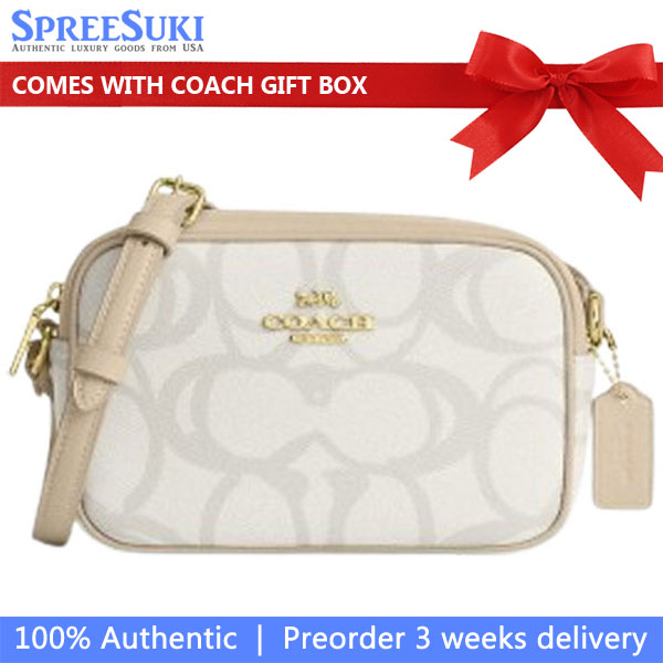 Coach Mini Jamie Camera Bag In Sketch Signature Canvas Ivory # CBL94