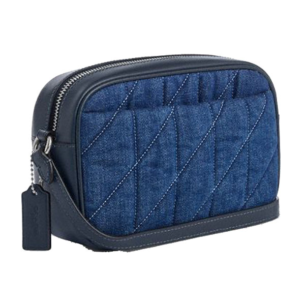 Coach Mini Jamie Camera Bag With Quilting Silver Denim # CAP99