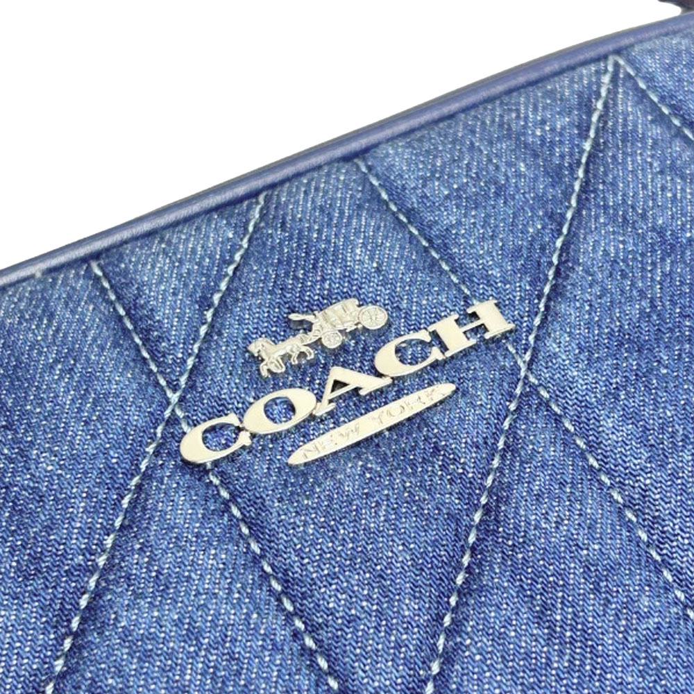 Coach Mini Jamie Camera Bag With Quilting Silver Denim # CAP99