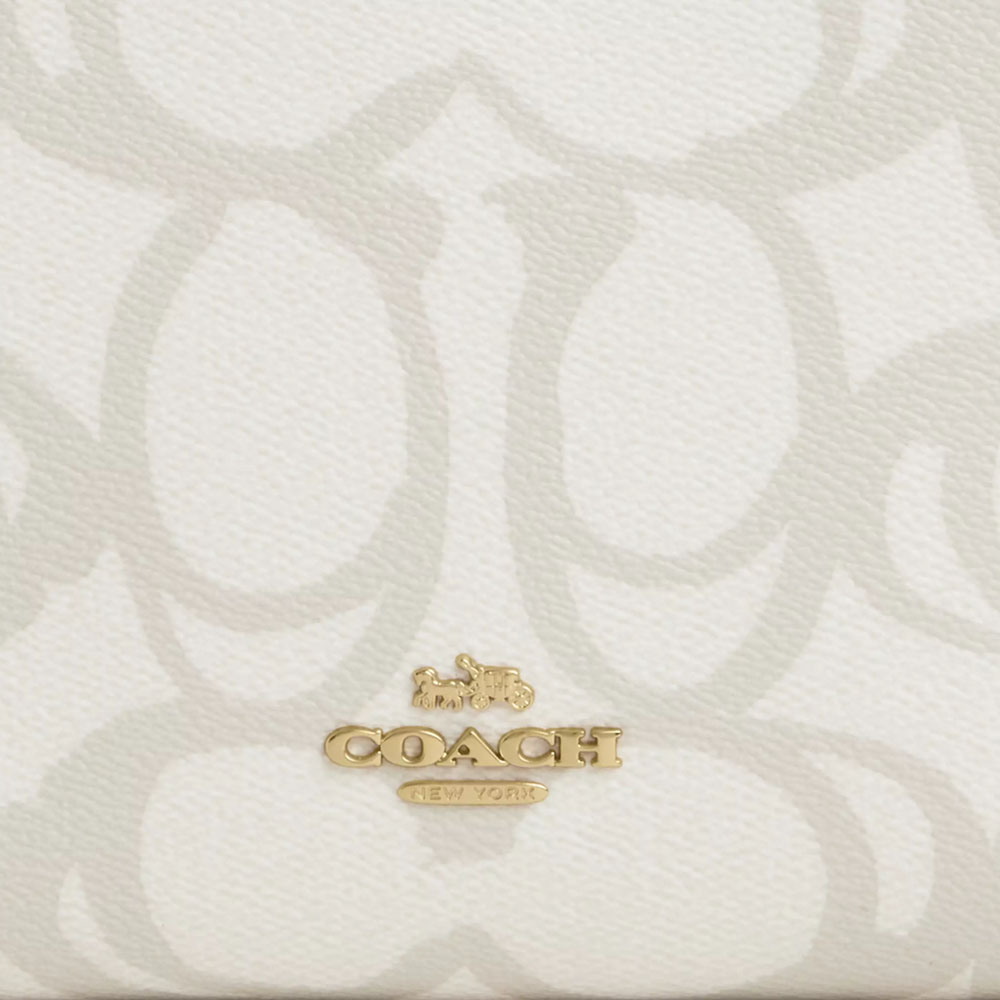 Coach Slim Crossbody Bag In Sketch Signature Canvas Ivory # CBL93