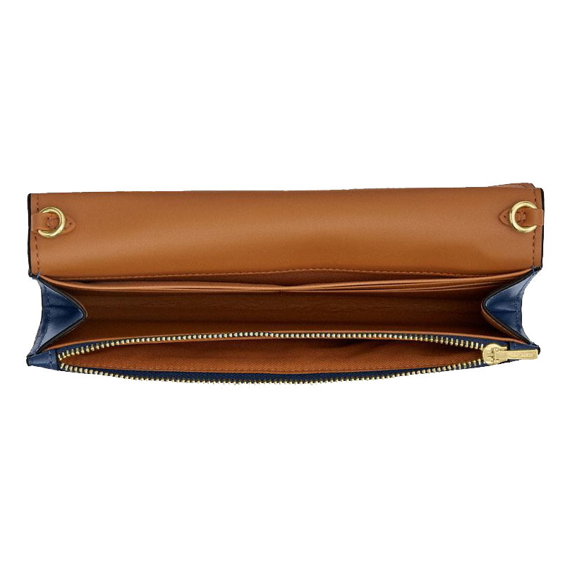 Coach Klare Wallet With Chain Deep Blue # CBI22