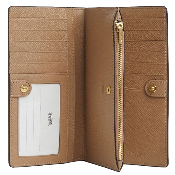 Coach Slim Zip Wallet Chalk # CK444