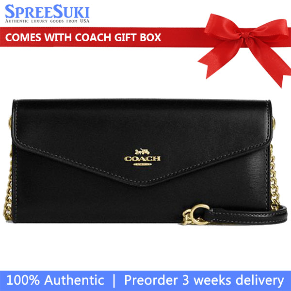Coach Klare Wallet With Chain Black # CBI22
