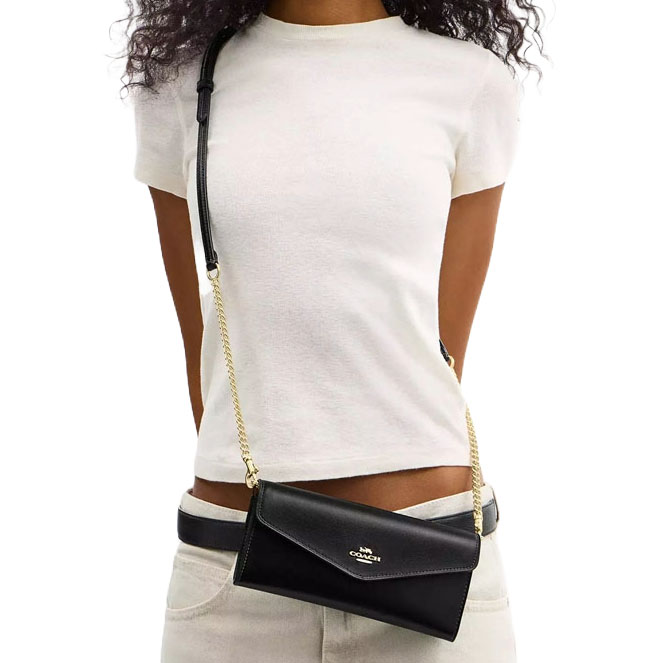 Coach Klare Wallet With Chain Black # CBI22