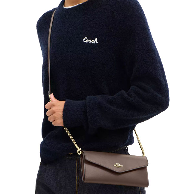 Coach Klare Wallet With Chain Dark Stone # CBI22