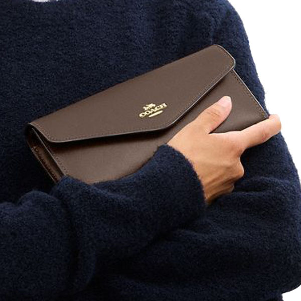 Coach Klare Wallet With Chain Dark Stone # CBI22