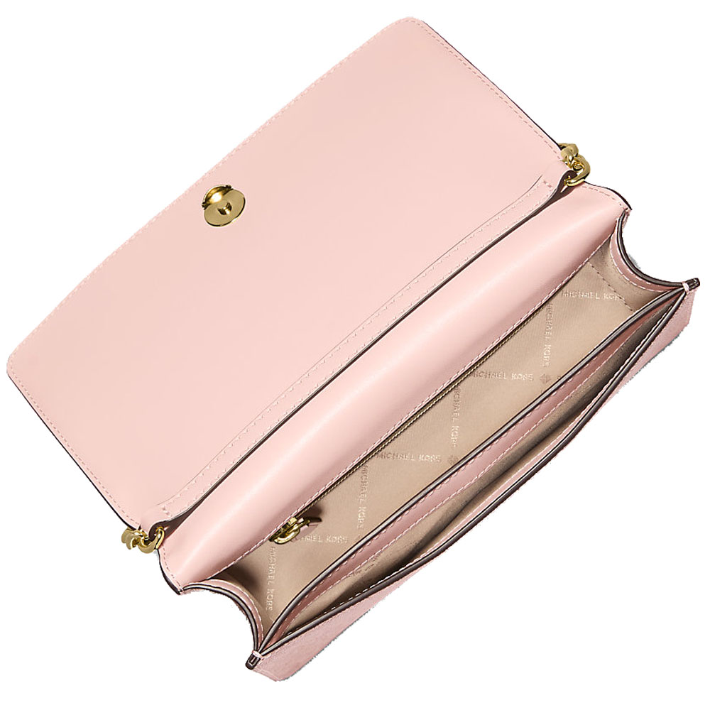 Michael Kors Jet Set Medium Signature Logo Crossbody Bag Powder Blush # 35F5GTVC8V