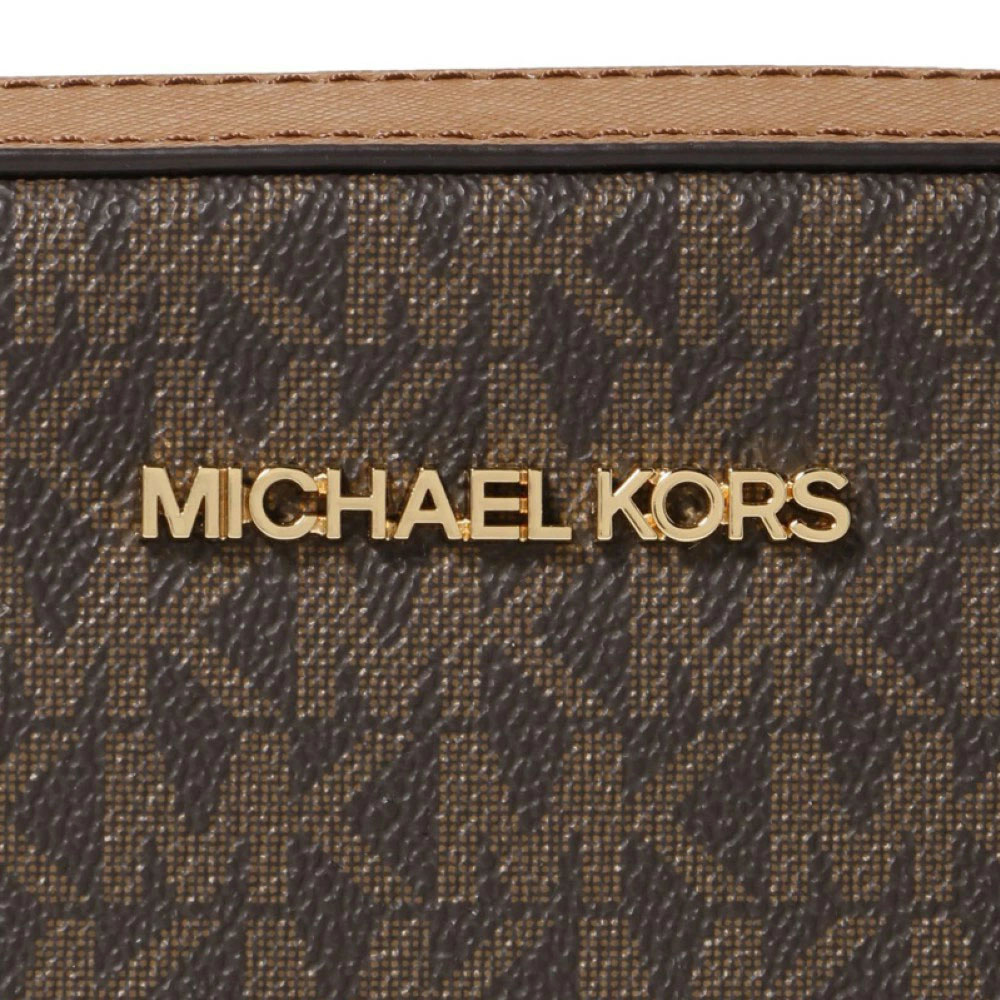 Michael Kors Crossbody Bag With Gift Bag Jet Set Large Crossbody Brown / Acorn # 35F8GTTC3B