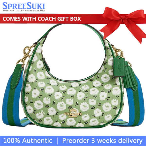 Coach Carmen Mini Crossbody Bag With Floral Print Kelly Multi # CBI58