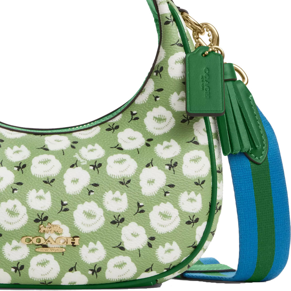Coach Carmen Mini Crossbody Bag With Floral Print Kelly Multi # CBI58