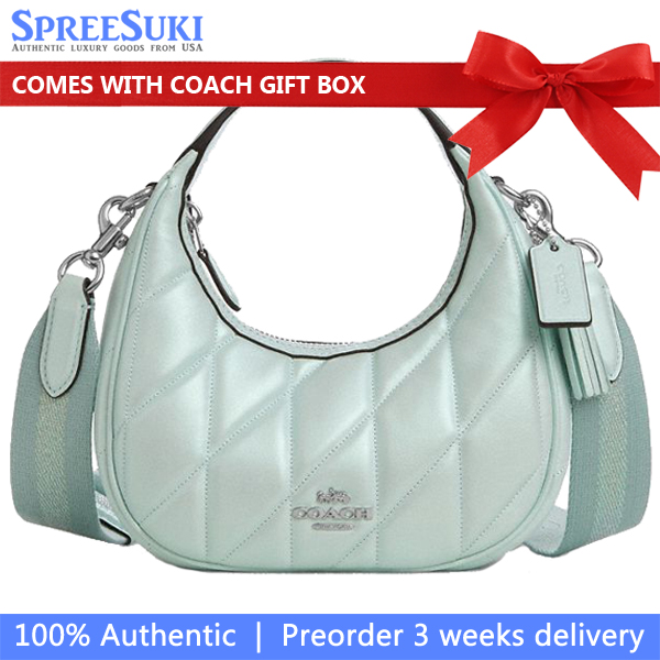 Coach Carmen Mini Crossbody Bag Silver Green # CBI46