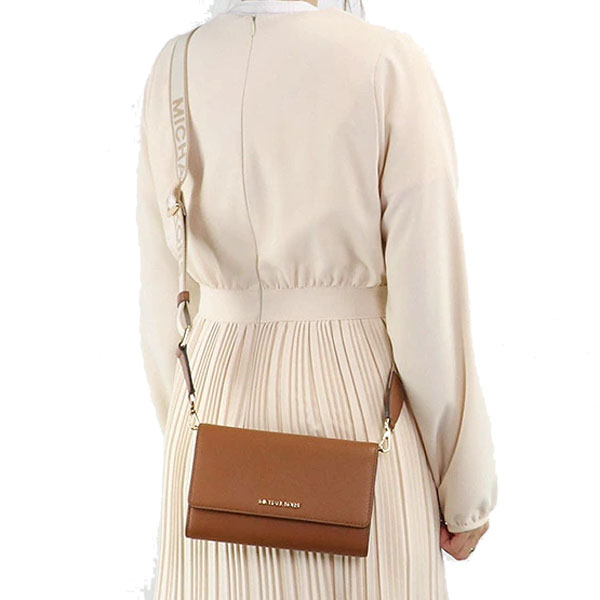 Michael Kors Jet Set Large Leather Crossbody Bag Luggage # 35F2GTTC8L