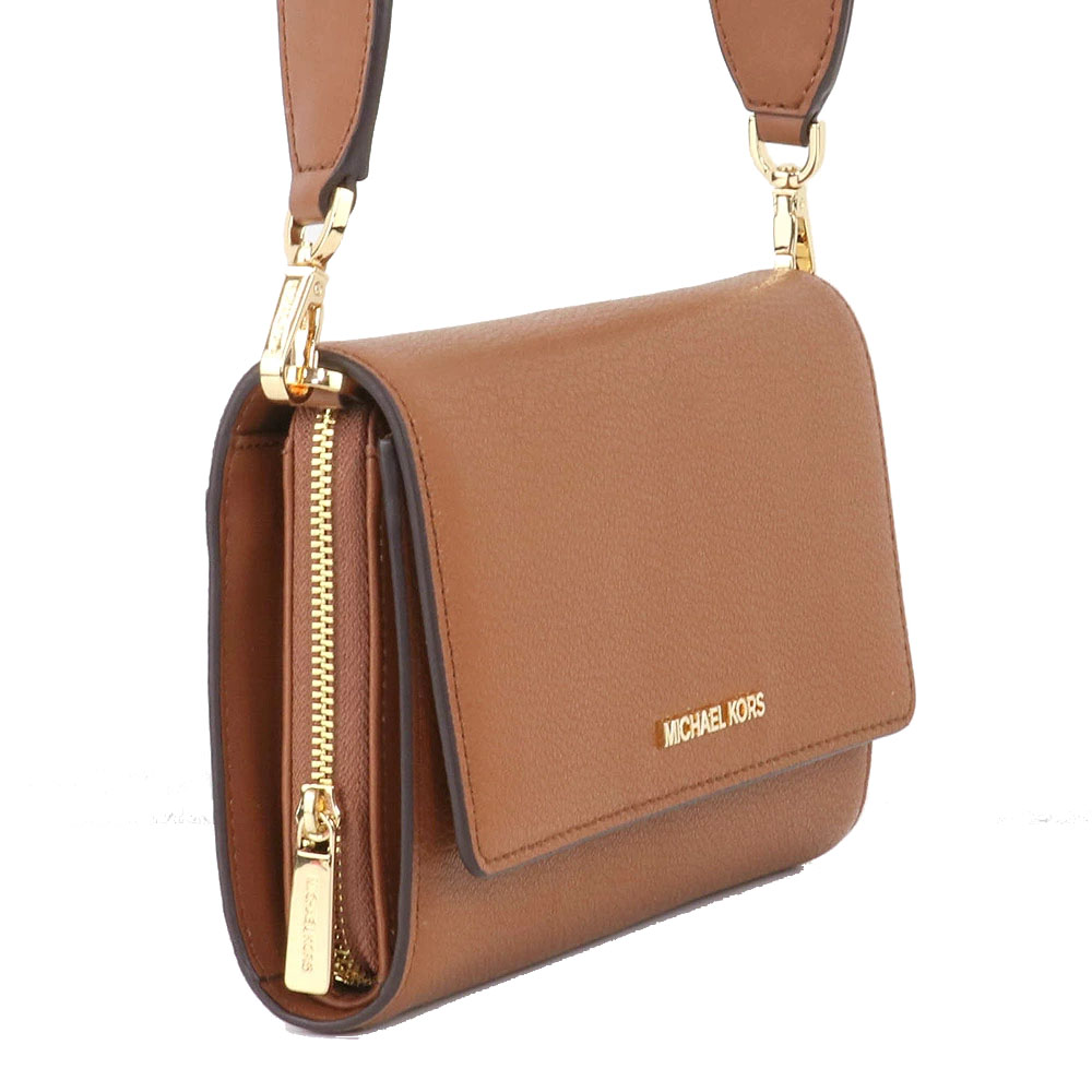 Michael Kors Jet Set Large Leather Crossbody Bag Luggage # 35F2GTTC8L