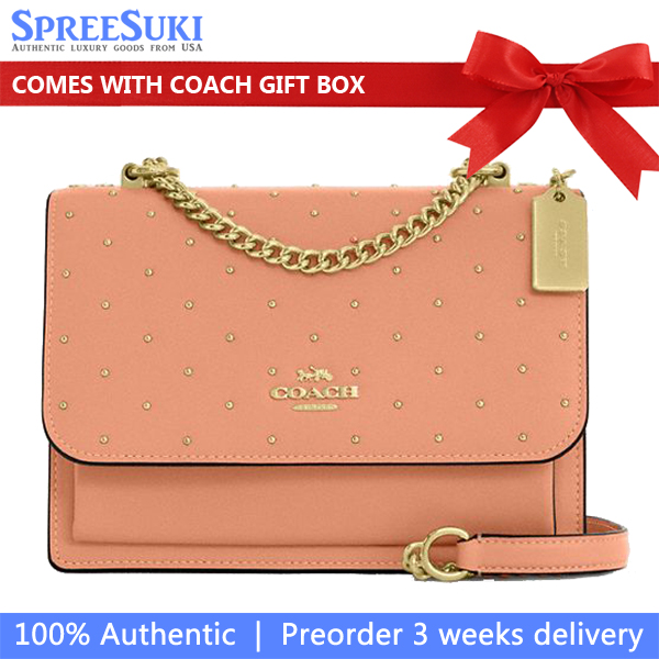 Coach Klare Crossbody Bag With Rivets Peach # CBH93