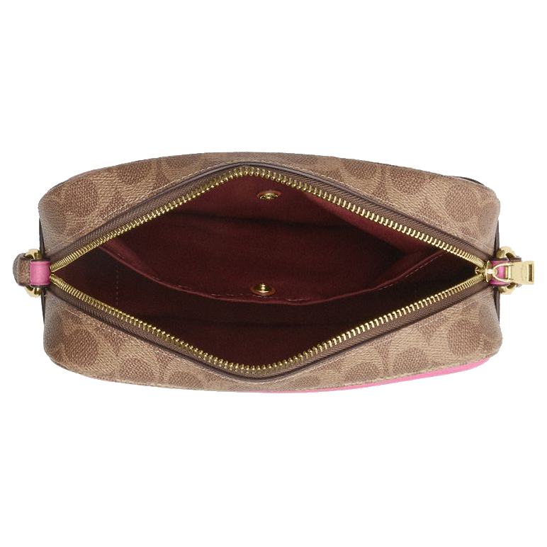 Coach Jamie Camera Bag In Signature Canvas Pink Tan # CBM24