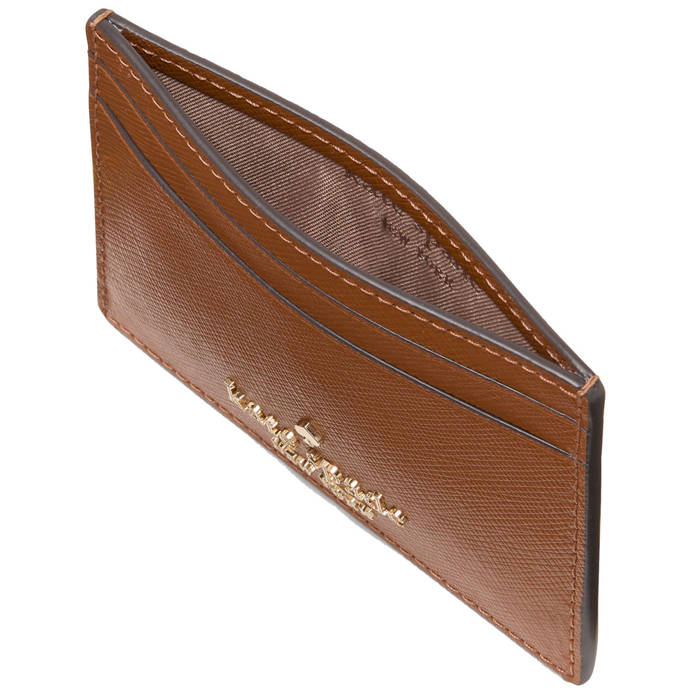 Kate Spade Madison Saffiano Leather Small Card Holder Warm Gingerbread # KI368
