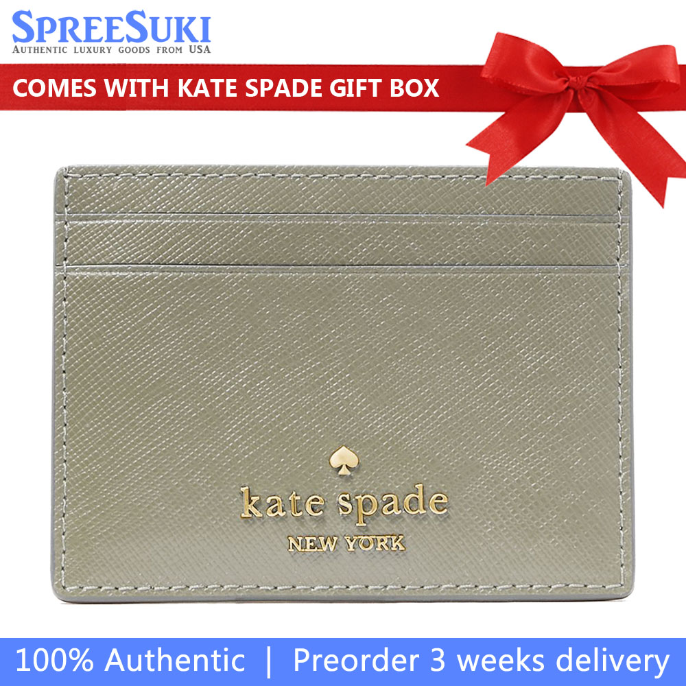 Kate Spade Madison Saffiano Leather Small Card Holder Dusky Pine # KI368