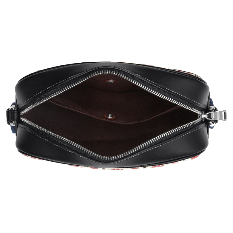 Coach Jamie Camera Bag With Floral Print Silver Chalk Black Multi # CBM21
