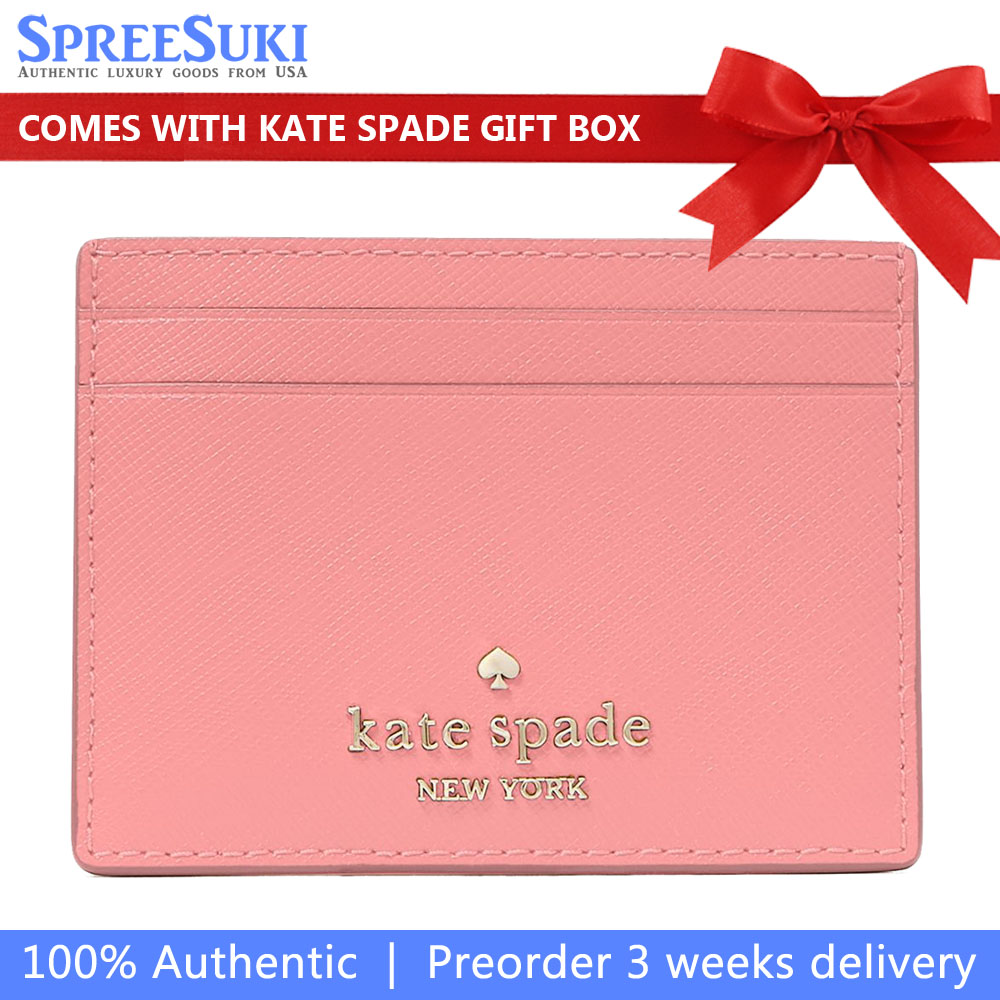 Kate Spade Madison Saffiano Leather Small Card Holder Terracotta Tile # KI368