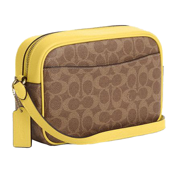 Coach Jamie Camera Bag In Signature Canvas Tan Yellow # CZ186