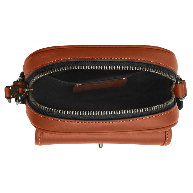 Coach Turnlock Crossbody Bag Gunmetal Tan # CBI25