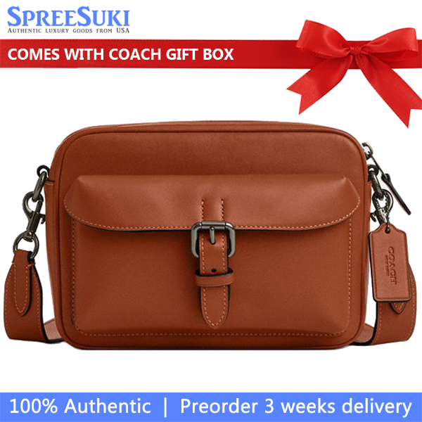 Coach Warner Crossbody Bag Gunmetal Tan # CBI63