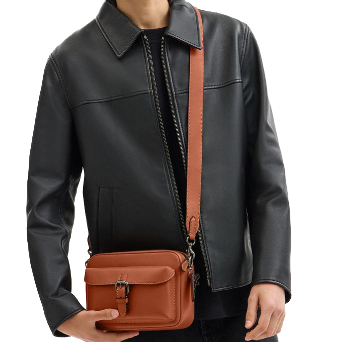 Coach Warner Crossbody Bag Gunmetal Tan # CBI63