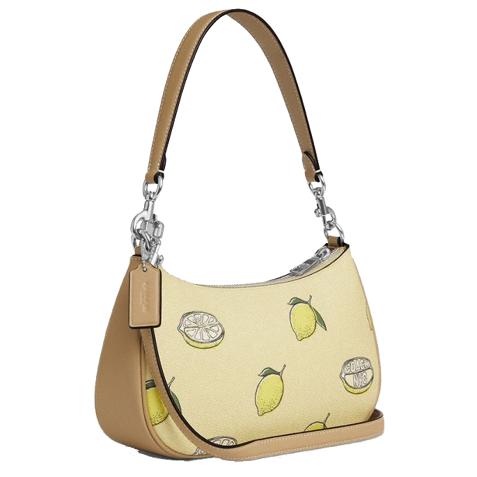 Coach Teri Shoulder Bag With Lemon Print Garden Glade Multi # CBA53