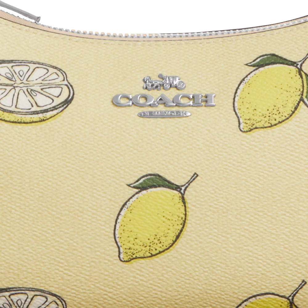 Coach Teri Shoulder Bag With Lemon Print Garden Glade Multi # CBA53