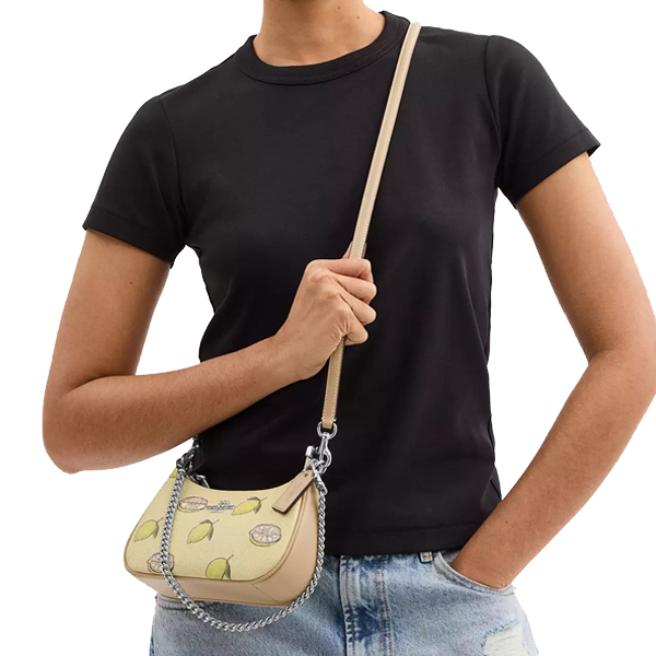 Coach Teri Mini Crossbody Bag With Lemon Print Garden Glade Multi # CAL21