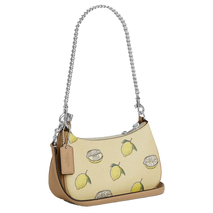 Coach Teri Mini Crossbody Bag With Lemon Print Garden Glade Multi # CAL21
