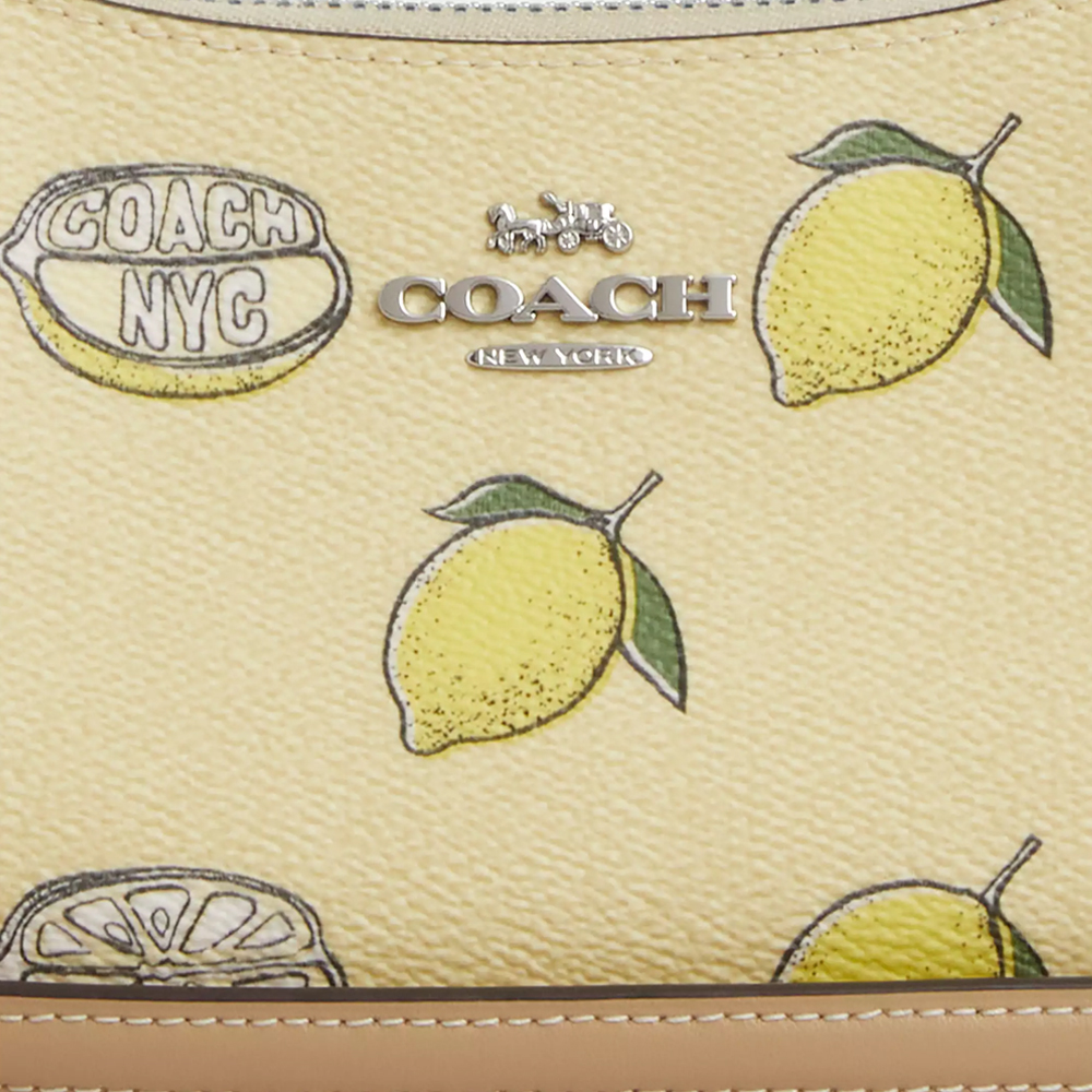 Coach Teri Mini Crossbody Bag With Lemon Print Garden Glade Multi # CAL21