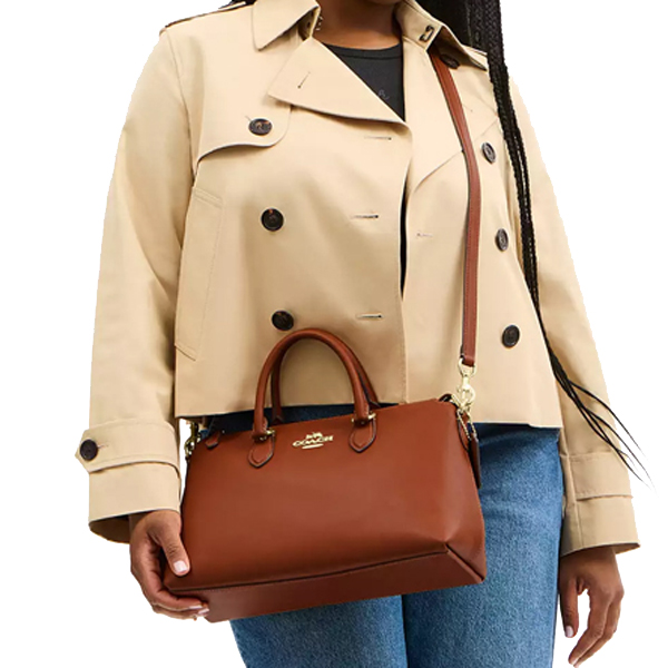 Coach Georgia Satchel Bag Tan # CBM11