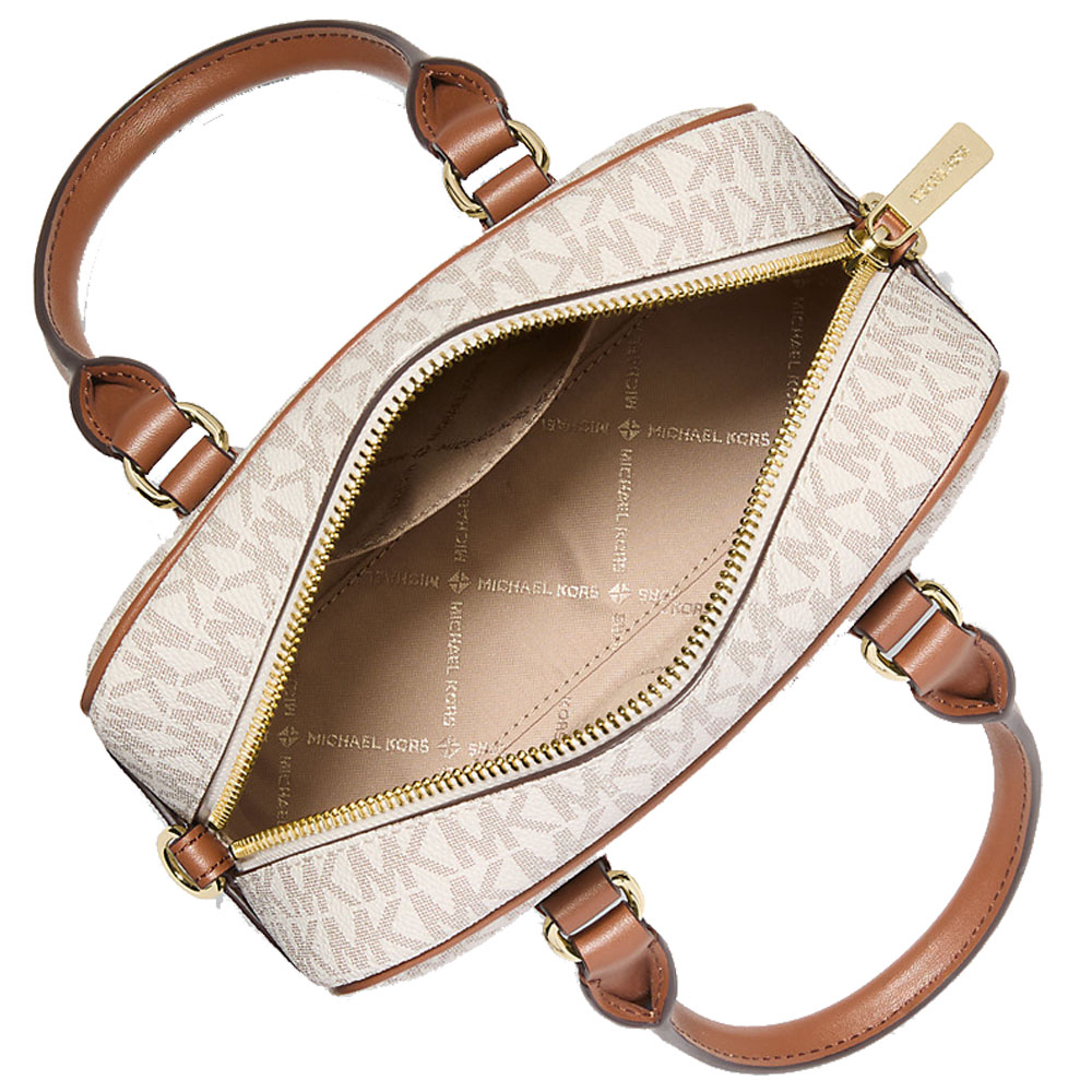 Michael Kors Thompson Extra-Small Signature Logo Convertible Satchel Vanilla # 35F5G7OC0B