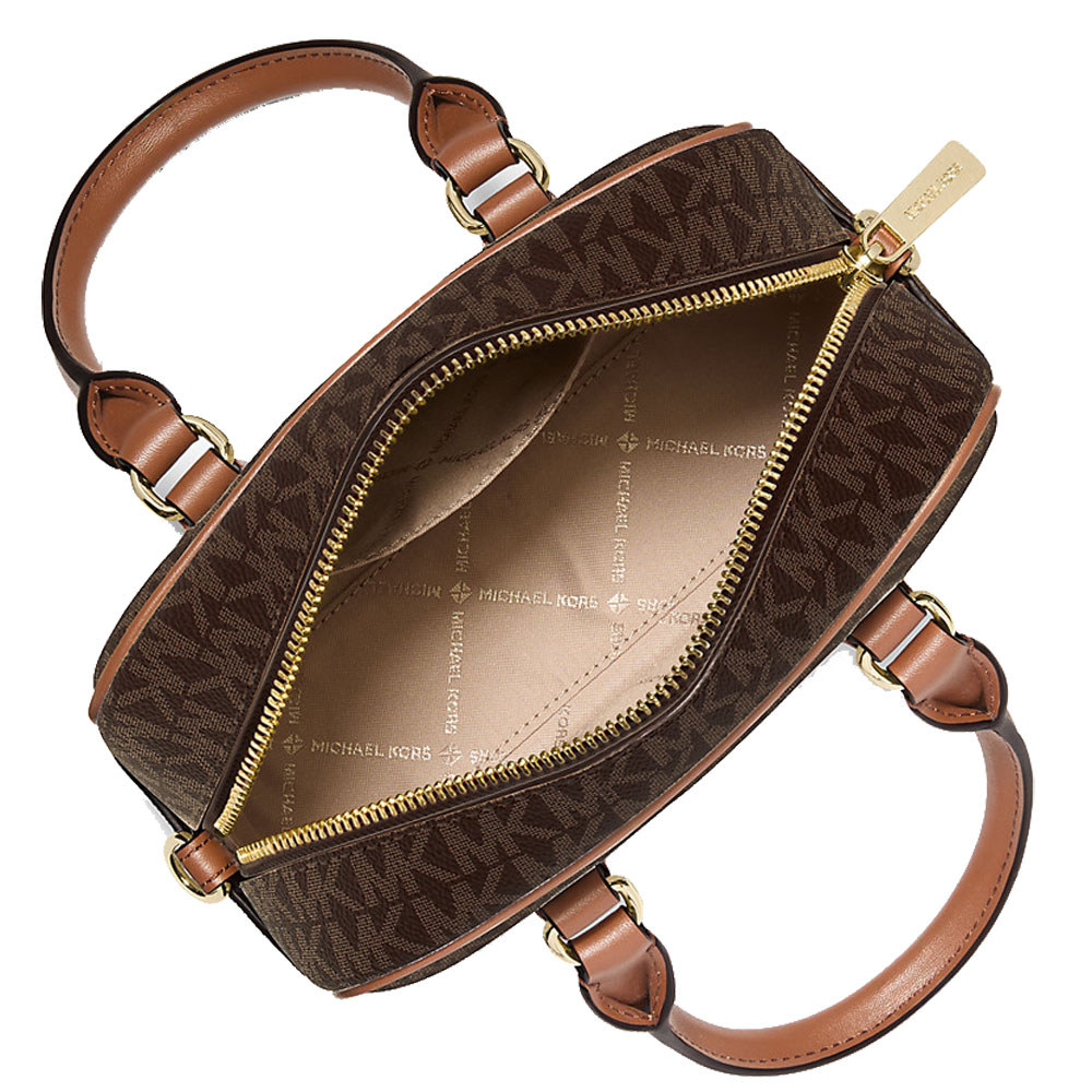 Michael Kors Thompson Extra-Small Signature Logo Convertible Satchel Brown # 35F5G7OC0B