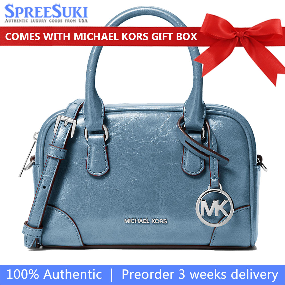Michael Kors Thompson Extra-Small Distressed Convertible Satchel Cornflower # 35F5S7OC0Y