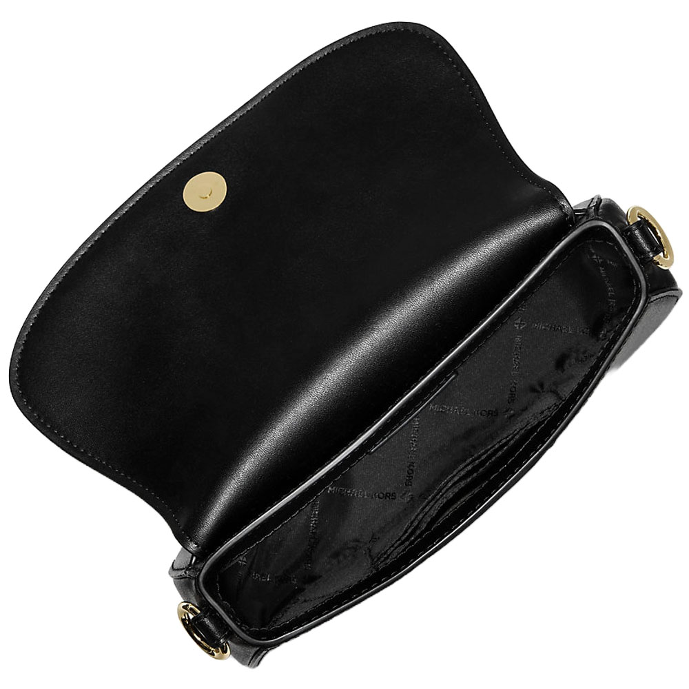 Michael Kors Mila Small Leather Crossbody Bag Black # 35F5GIMC5L