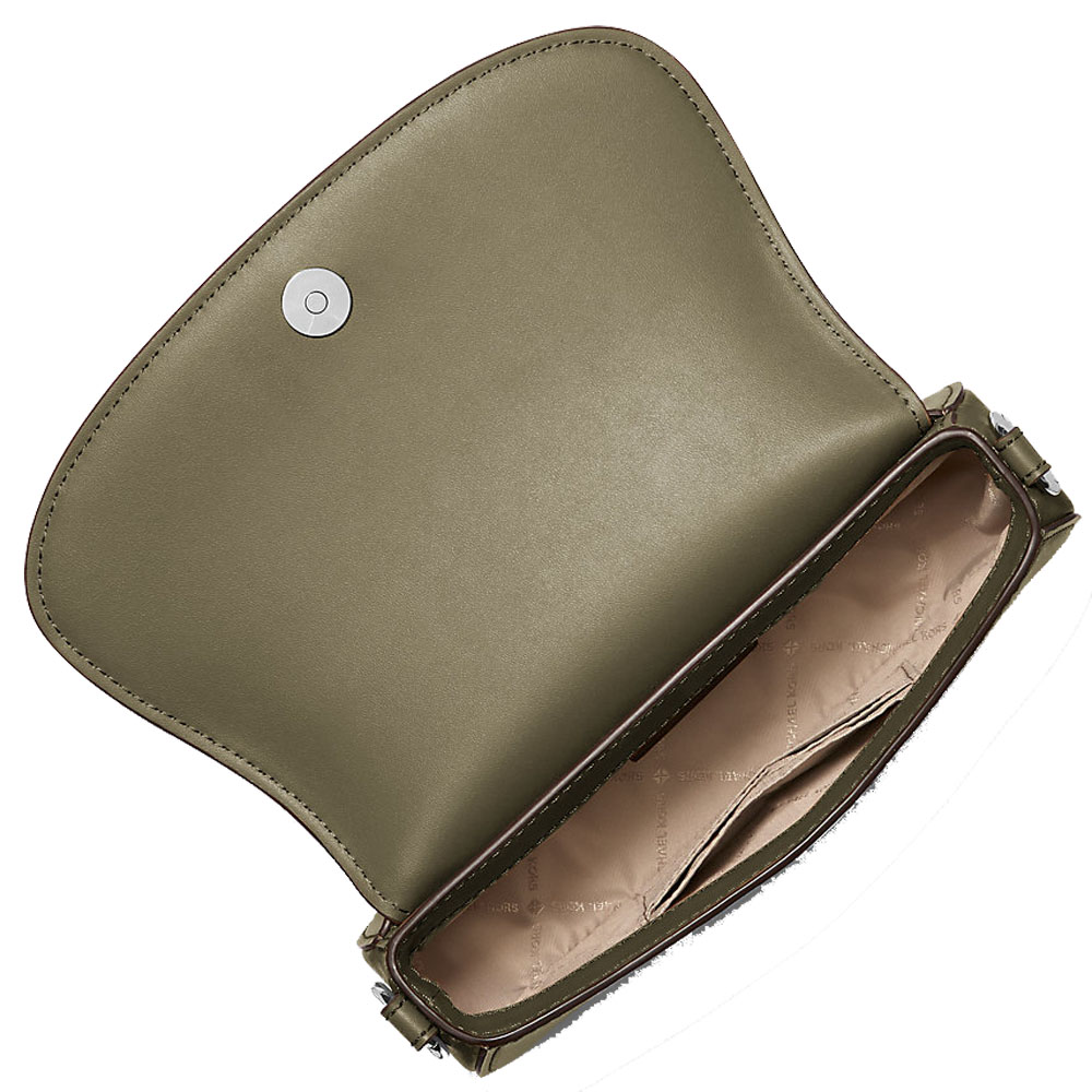 Michael Kors Mila Small Leather Convertible Crossbody Bag Olive # 35T5SIMC5L