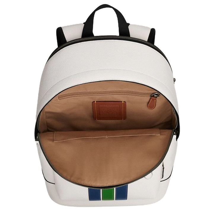 Coach West Backpack With Varsity Stripe Chalk Multi # CBI37