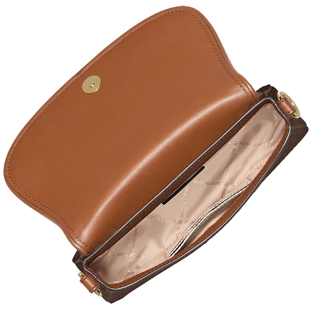Michael Kors Mila Small Signature Logo Crossbody Bag Brown # 35F5GIMC1B