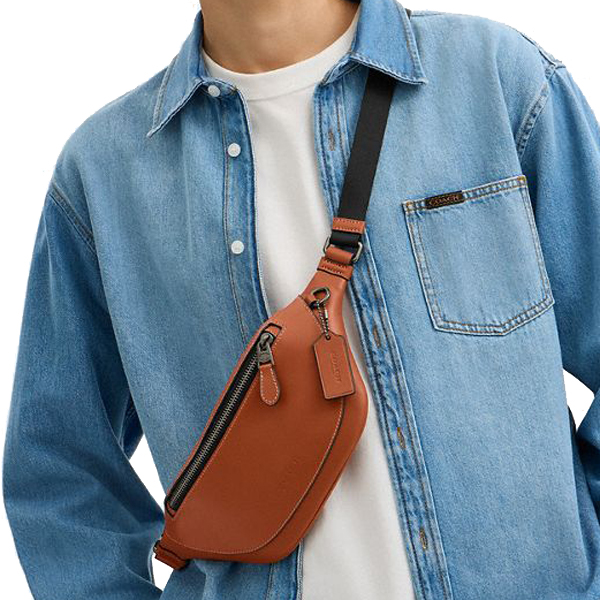 Coach Warren Mini Belt Bag Gunmetal Tan # CBI29