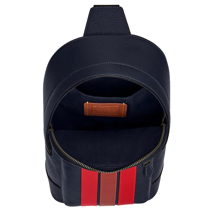 Coach West Pack With Varsity Stripe Midnight Navy Multi # CBI39