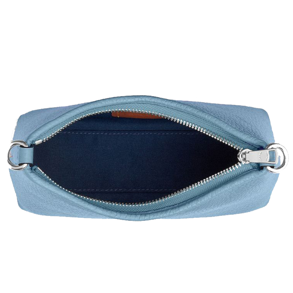 Coach Laurel Small Shoulder Bag With Mirror Charm And Pouch Silver Pool Sand # CBI06