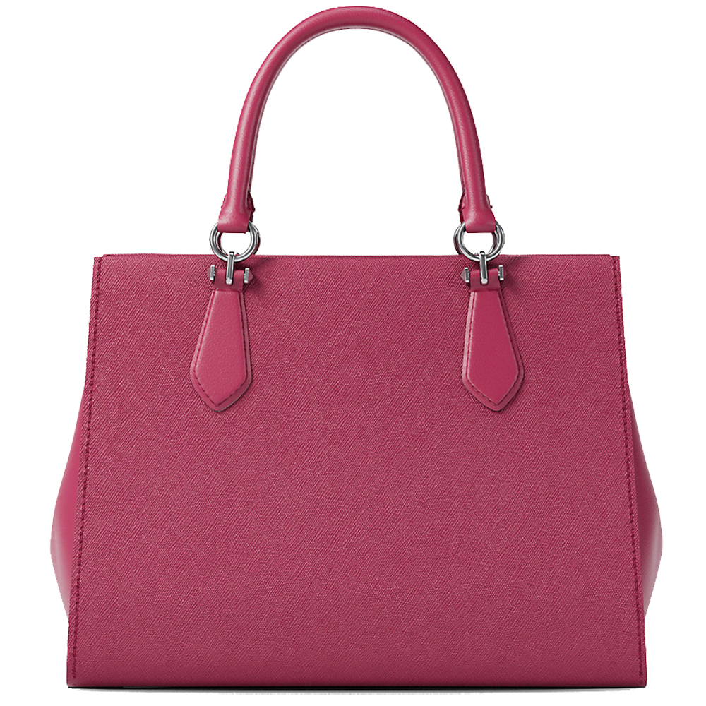 Michael Kors Marilyn Medium Saffiano Leather Satchel Dark Raspberry # 35F5S6AS2L