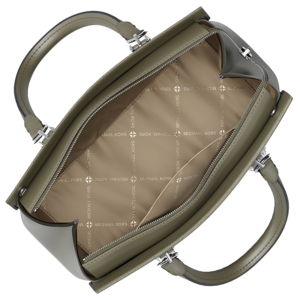 Michael Kors Marilyn Medium Saffiano Leather Satchel Olive # 35F5S6AS2L