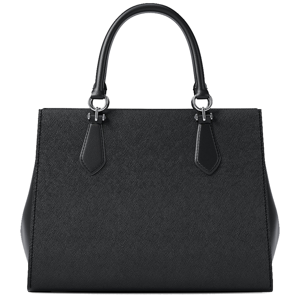 Michael Kors Marilyn Medium Saffiano Leather Satchel Black # 35F5S6AS2L