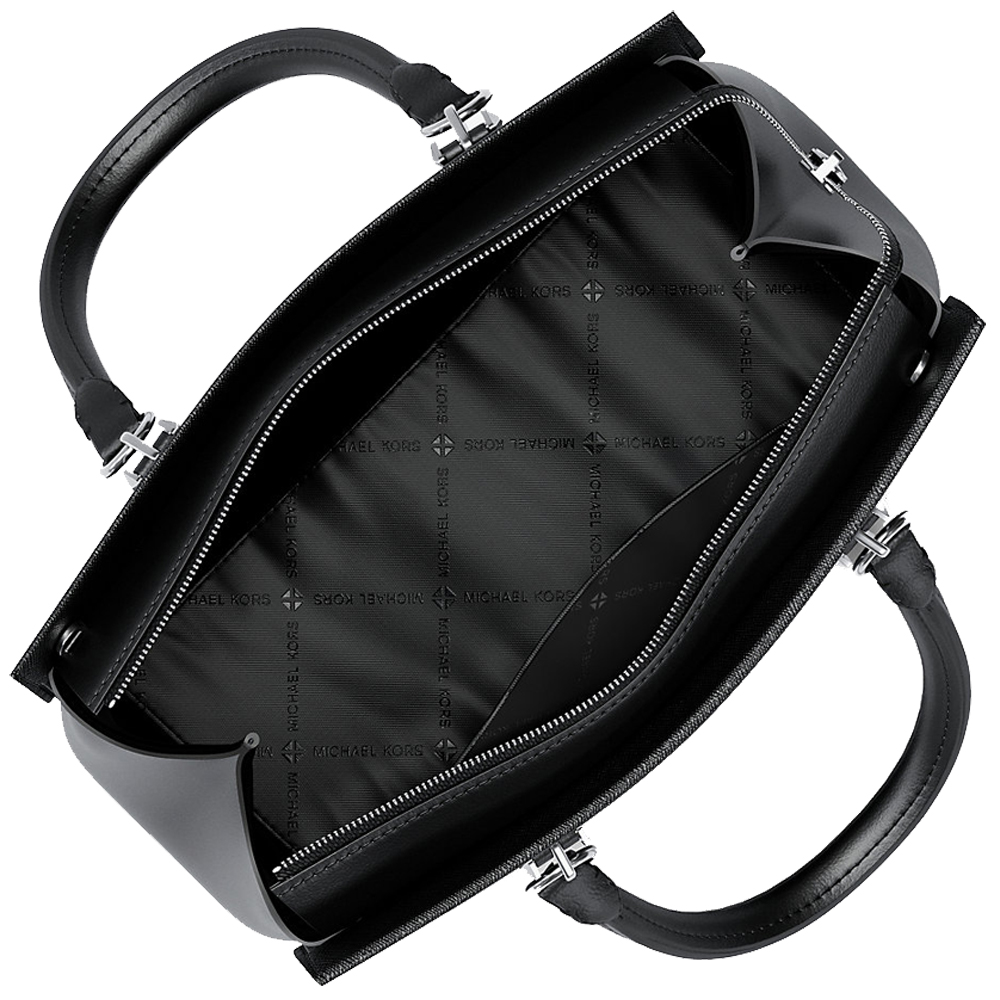 Michael Kors Marilyn Medium Saffiano Leather Satchel Black # 35F5S6AS2L