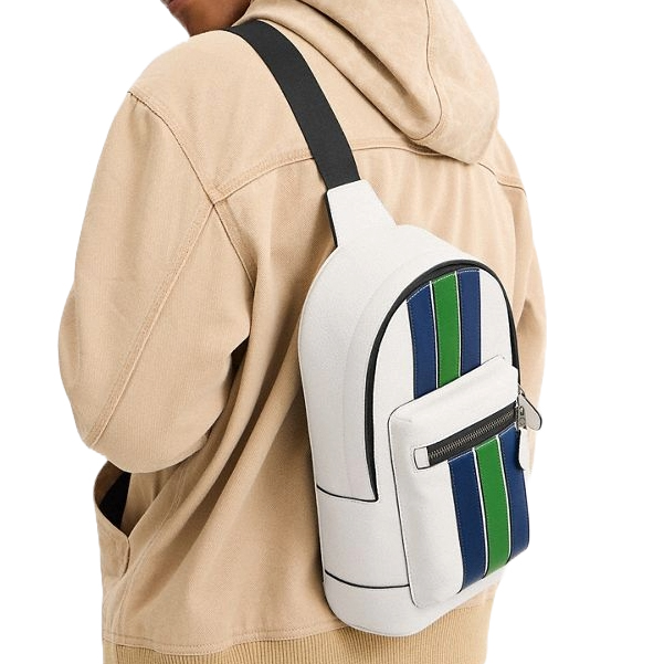 Coach West Pack With Varsity Stripe Chalk Multi # CBI39