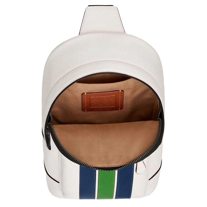 Coach West Pack With Varsity Stripe Chalk Multi # CBI39