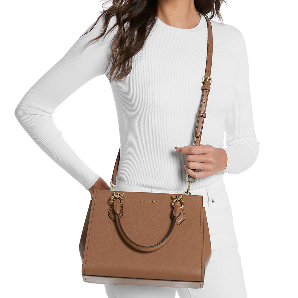 Michael Kors Marilyn Medium Saffiano Leather Satchel Luggage # 35F5G6AS2L